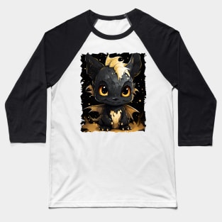 Cute Baby Dragon - Golden Baby Dragon Baseball T-Shirt